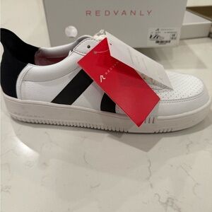 Redvanly Men's White and Black Sneakers